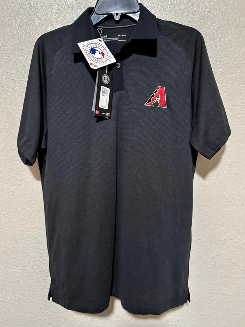 NEW w/Tags UNDER ARMOUR Heat Gear Golf Polo Shirt Arizona Diamondbacks Mens Med